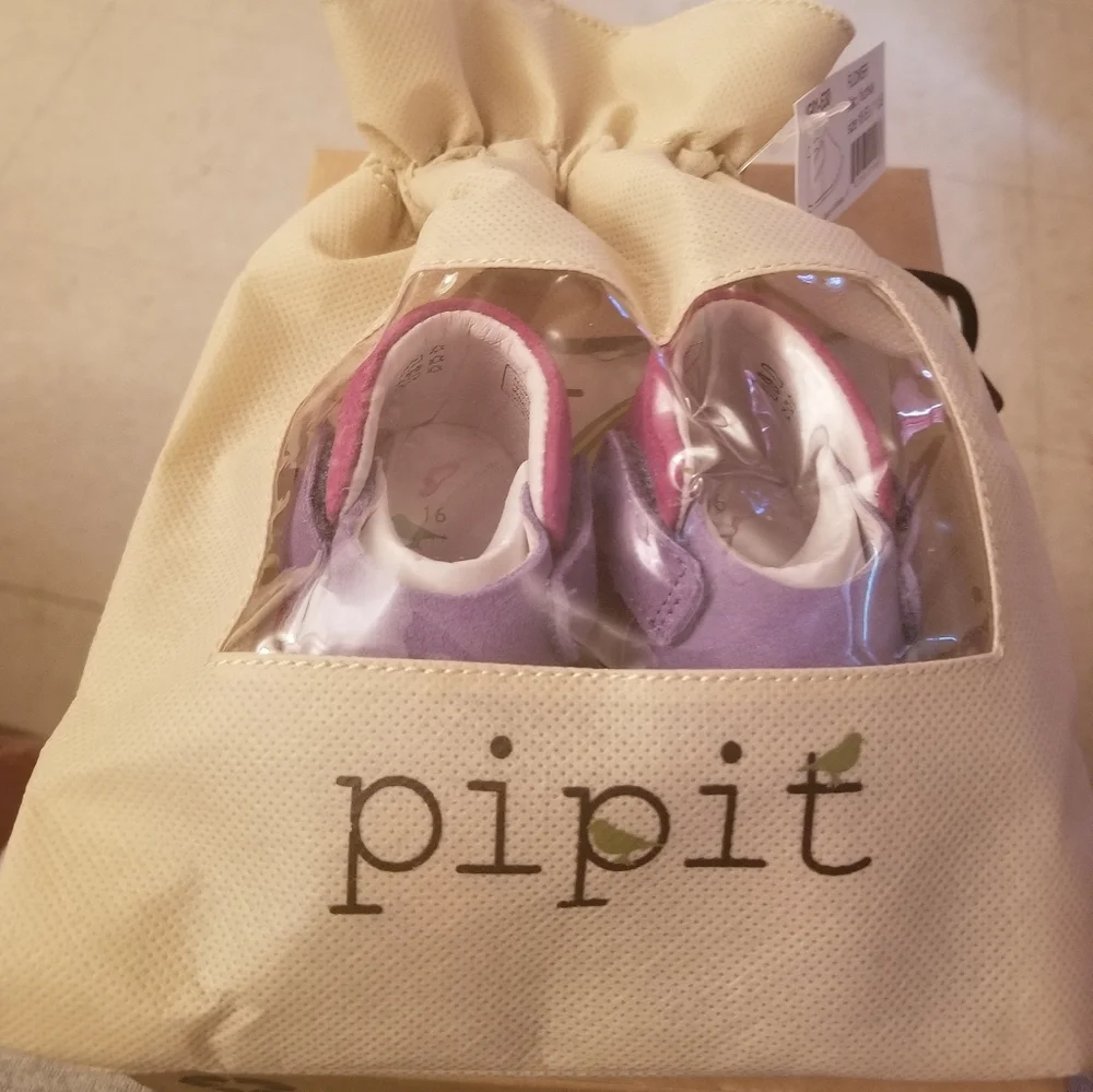 PIPIT PURPLE SUEDE INFANT BOOTIES